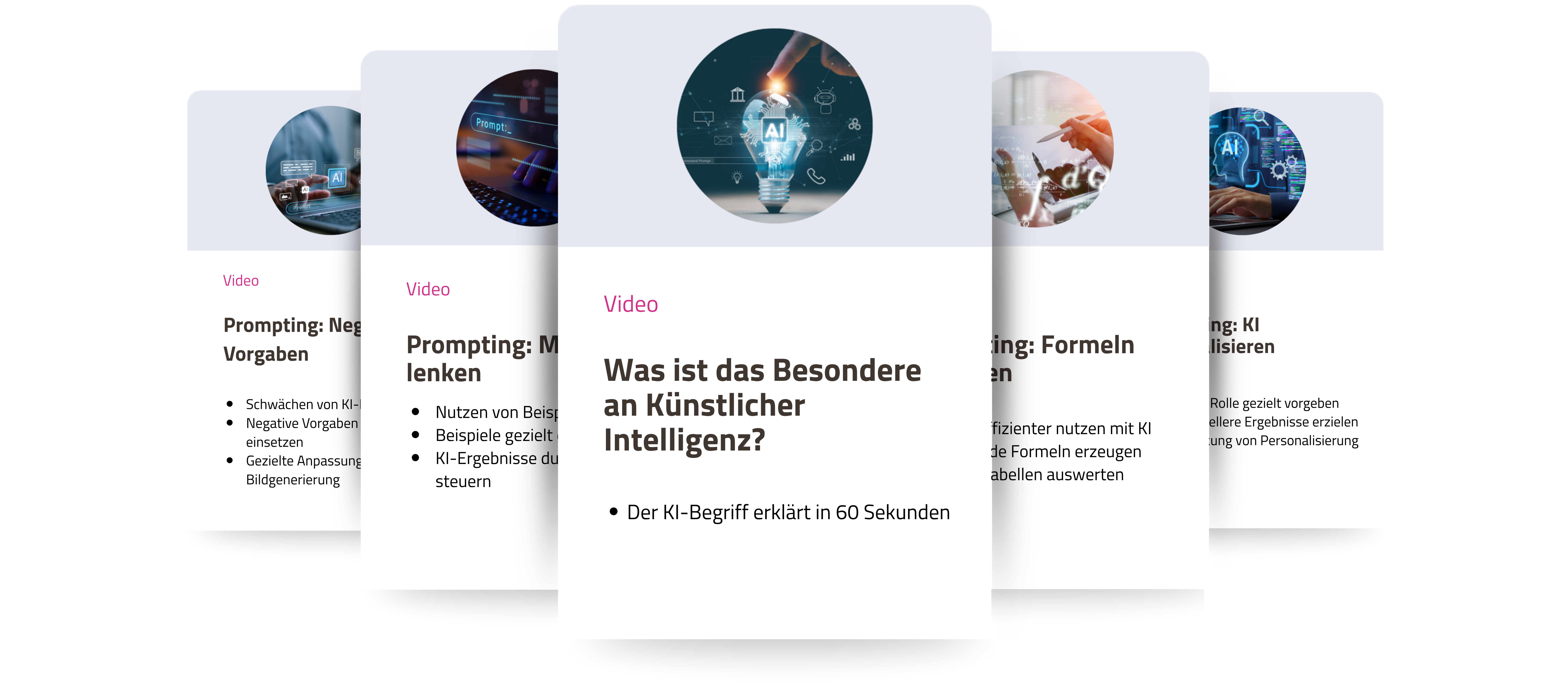 KI Themen 5 Kacheln