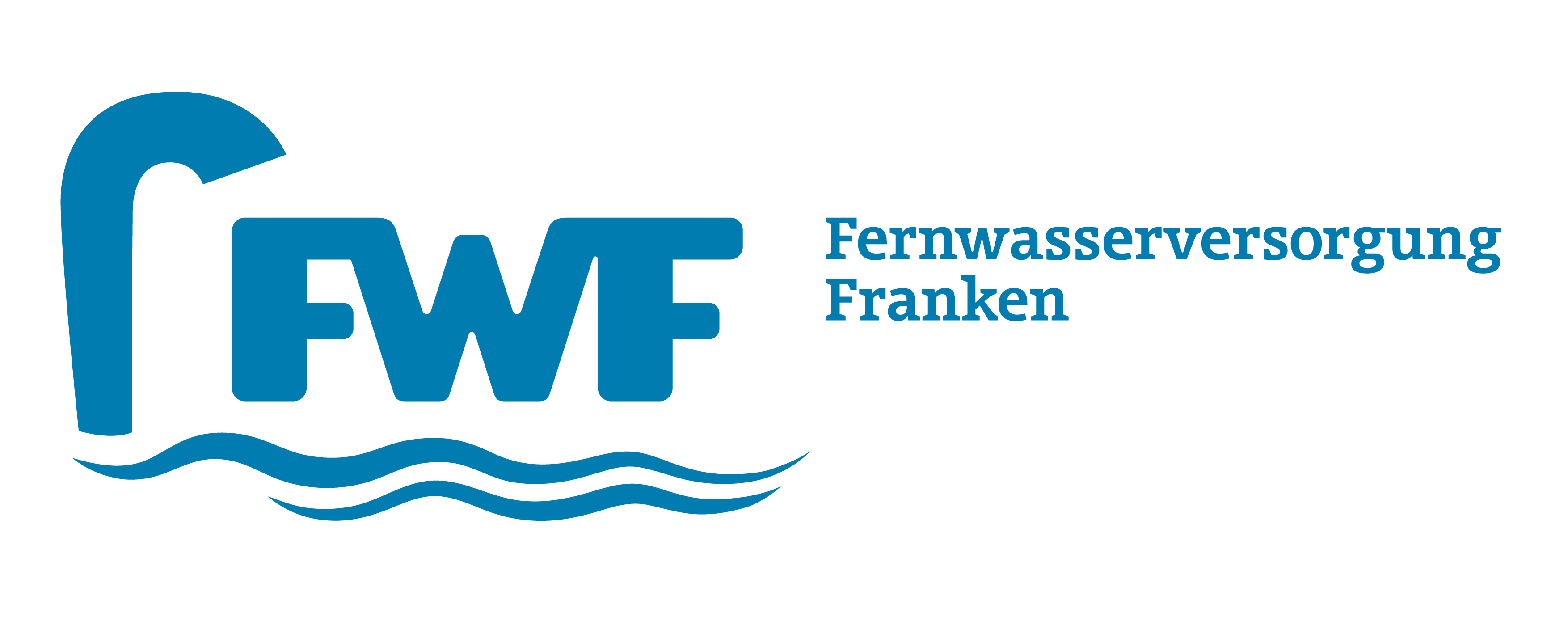 Logo FWF mit Text blau Hintergrund transparent